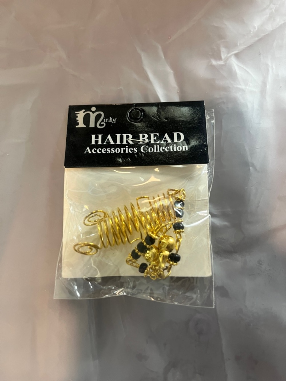 Gold and Black Hair Bead Accessories Collection